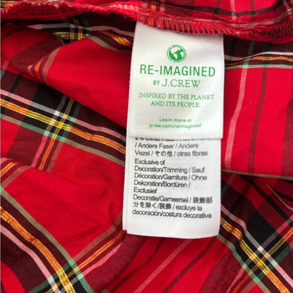 EUC Crewcuts Red Holiday Tartan Dress size 12 - Picture 4 of 4